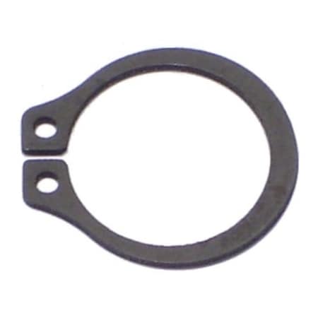 Midwest Fastener External Retaining Ring, Steel Black Phosphate Finish, 7/16 in Shaft Dia, 30 PK 61084